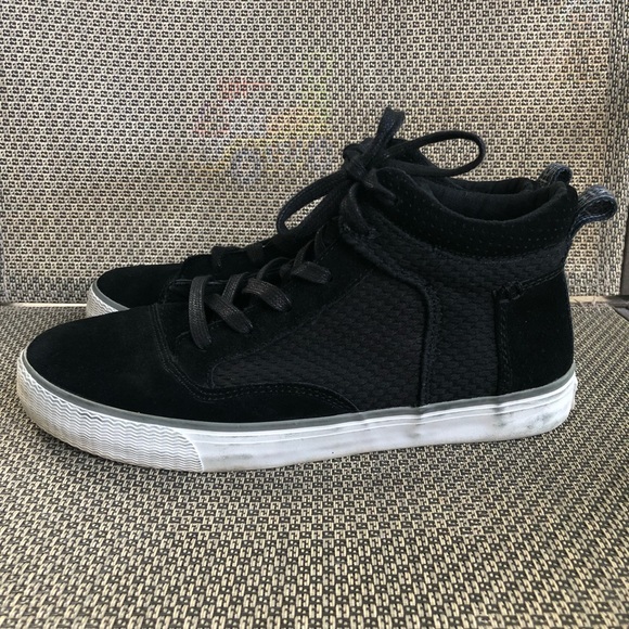 TOMS Camila Black Suede Weatherized Hi-Tops Sz 8 - Picture 1 of 4